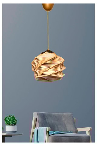 Hanglamp - Houtimitatie -  45 - 60 W