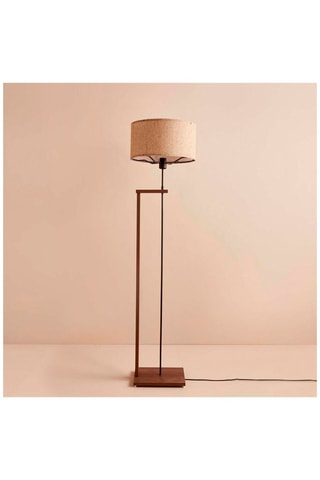Houten Staanlamp -  Naturel en Beige