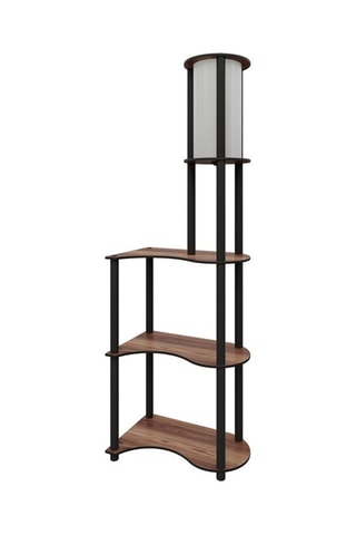 Staanlamp - Walnoothout-imitatie - 40 W - 140 cm