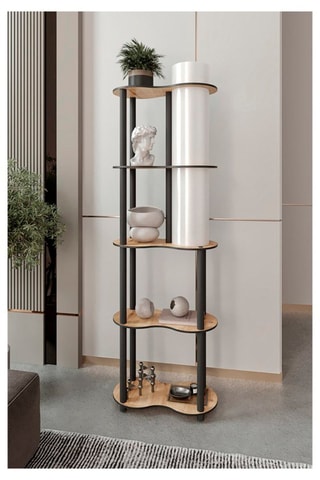 Staanlamp - Walnoothout-imitatie - 40 W - 140 cm