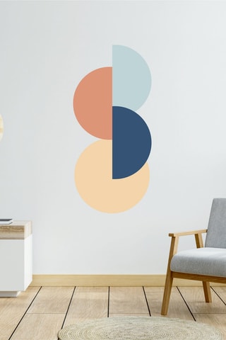 Sticker - Koraalrood en Kobaltblauw