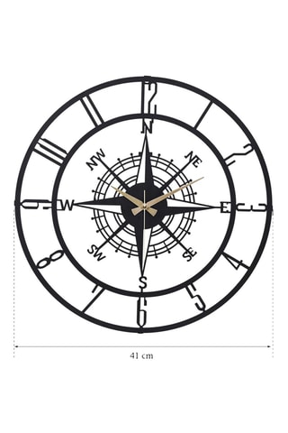 Wandklok Bunella - 41 cm - Zwart