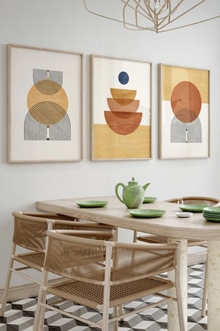 3 Houten Wanddecoraties - 33 x 48 cm