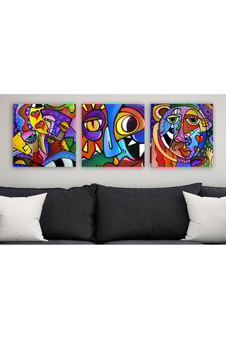 3 Wanddecoraties -  30 x 30 cm