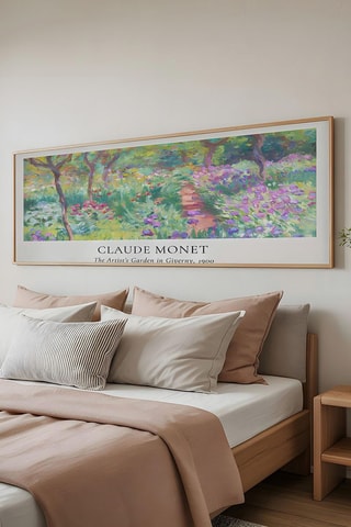 Wanddeocratie «The Artit's Garden in Giverny, 1900» Claude Monet - 33 x 70 cm