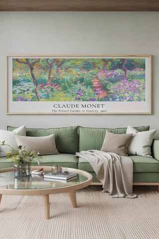 Wanddeocratie «The Artit's Garden in Giverny, 1900» Claude Monet - 33 x 70 cm
