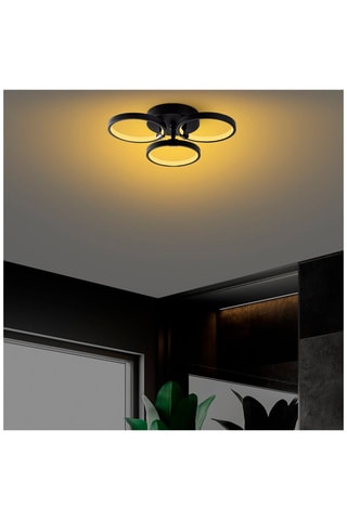 Ledplafondlamp Halka  Zwart