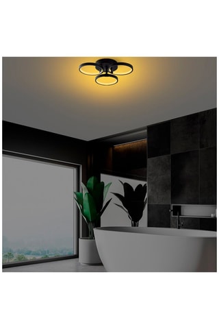 Ledplafondlamp Halka  Zwart