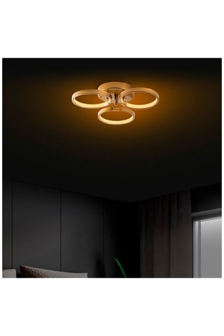 Ledplafondlamp Halka  Goudkleurig