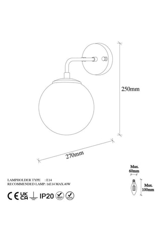 Wandlamp Viran - Goudkleurig en Wit