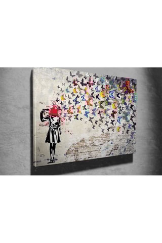 Wanddecoratie "Butterfly Girl" Banksy - 50 x 70 cm