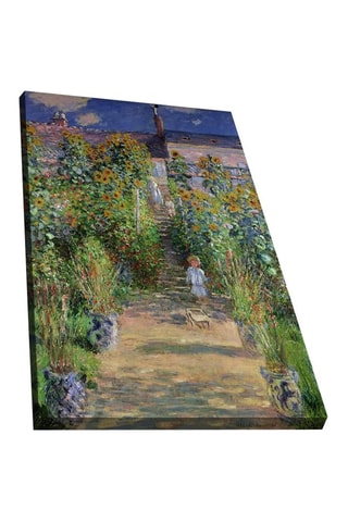 Wanddecoratie "Monets tuin in Vétheuil” Claude Monet