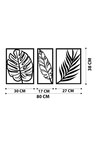 Wanddecoratie - 80 x 38 cm - Zwart