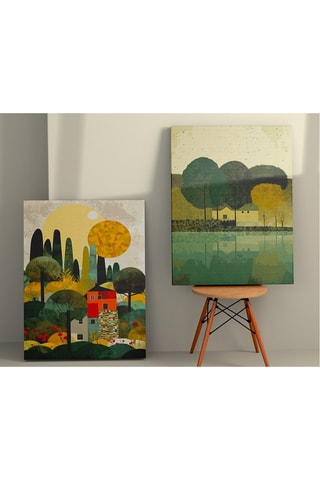 2 Houten Wanddecoraties- 70 x 100 cm