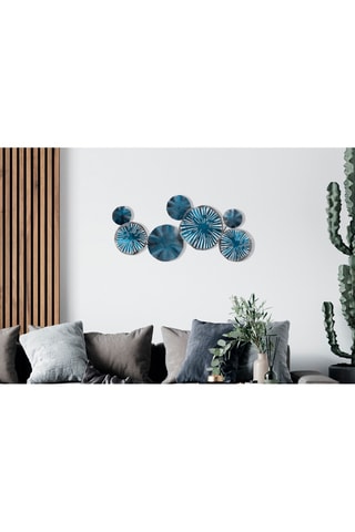 Wanddecoratie Astrid - 79 x 35 cm - Blauw