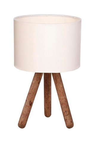 Houten Ledtafellamp Ayd - Bruin en Ecru