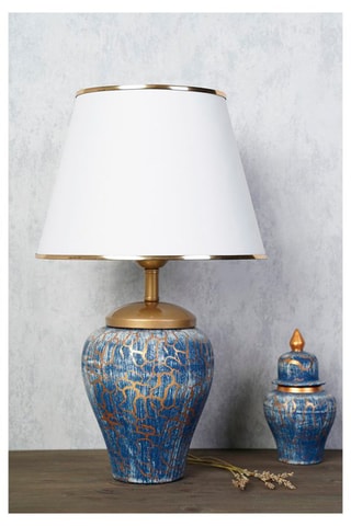 Tafellamp YL203 Blauw en Wit