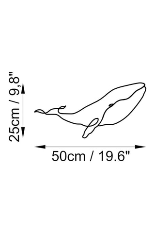 Wanddecoratie Whale - Zwart