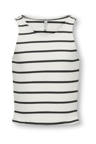 Camisola de alças - Cru e preto - Kids Only