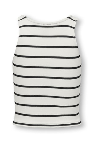 Camisola de alças - Cru e preto - Kids Only