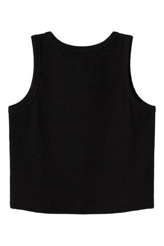 Camisola de alças em algodão biológico - Preto