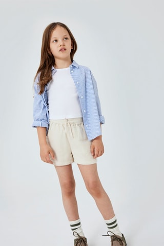 Camisola de alças em algodão biológico - Branco