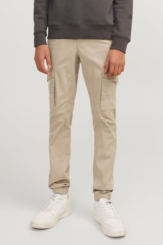 Calças cargo em algodão biológico - Bege - Jack & Jones Junior