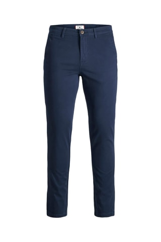 Calças chino em algodão biológico - Azul-marinho - Jack & Jones Junior