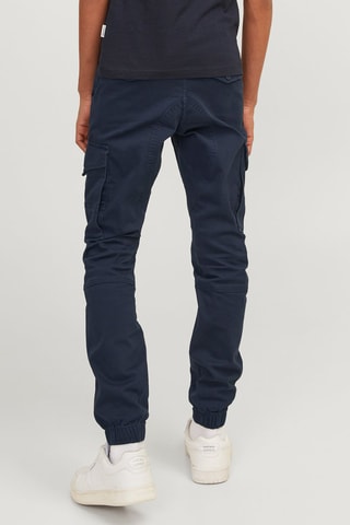 Calças cargo em algodão biológico - Azul-marinho - Jack & Jones Junior