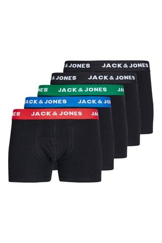 5 boxers em algodão biológico - Preto - Jack & Jones Junior