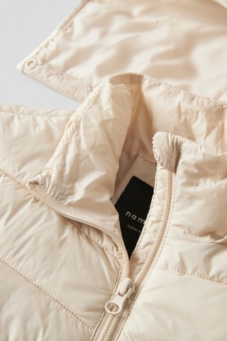 Gewatteerde jas met capuchon - Beige - Name It Kids