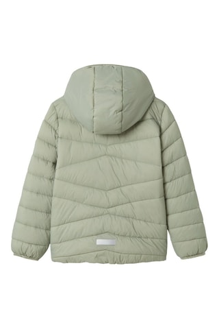 Gewatteerde jas met capuchon - Zeegroen - Name It Kids