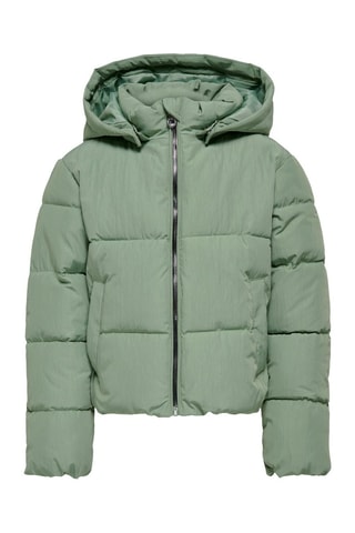 Gewatteerde jas met capuchon - Groen - Kids Only Girl