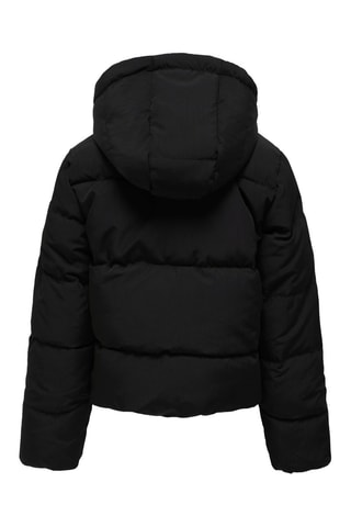 Gewatteerde jas met capuchon - Zwart - Kids Only Girl