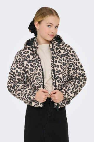 Gewatteerde jas met capuchon - Ecru - Kids Only Girl