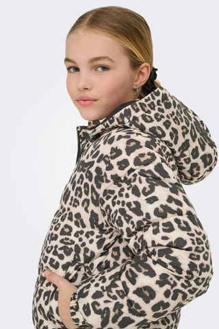 Gewatteerde jas met capuchon - Ecru - Kids Only Girl