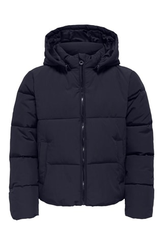 Gewatteerde jas met capuchon - Marineblauw - Kids Only Girl