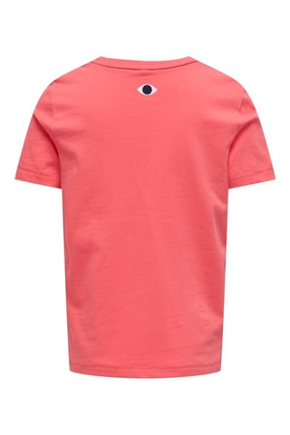 T-shirt em algodão biológico - Coral - Kids Only Girl