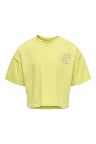 T-shirt em algodão biológico - Amarelo - Kids Only Girl