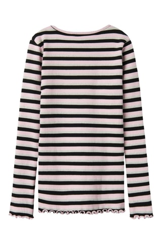 T-shirt slim - Preto e rose - Name It Kids