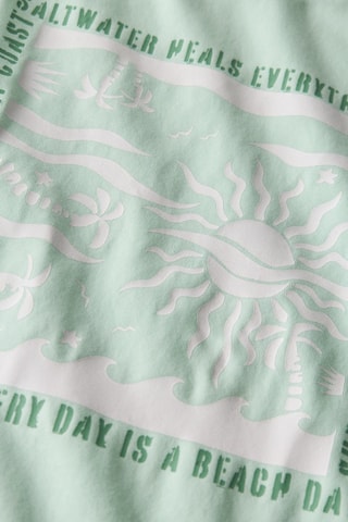 T-shirt em algodão biológico - Verde-claro - Name It