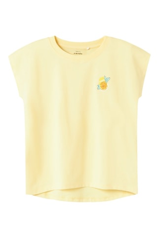 T-shirt em algodão biológico - Amarelo - Name It