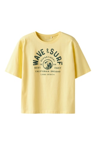 T-shirt em algodão biológico - Amarelo - Name It