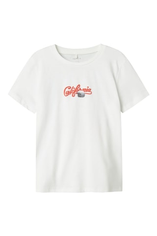 T-shirt em algodão biológico - Branco - Name It