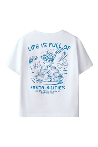 T-shirt - Branco e azul-real - Name It