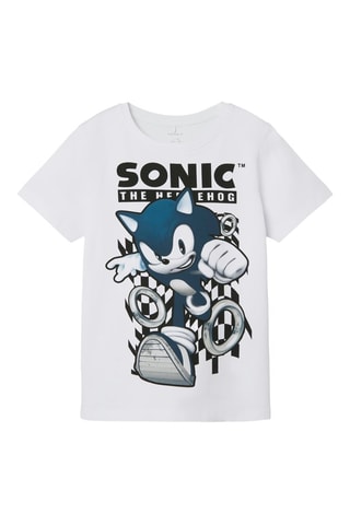 T-shirt Sonic The Hedgehog - Branco - Name It Kids
