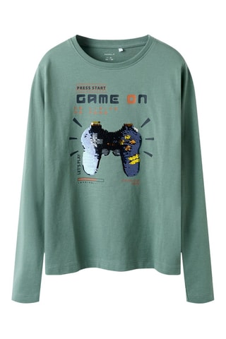 T-shirt - Verde e azul - Name It Kids