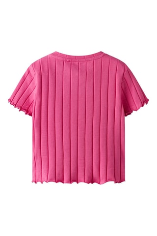 T-shirt em algodão biológico - Rosa - Name It Kids