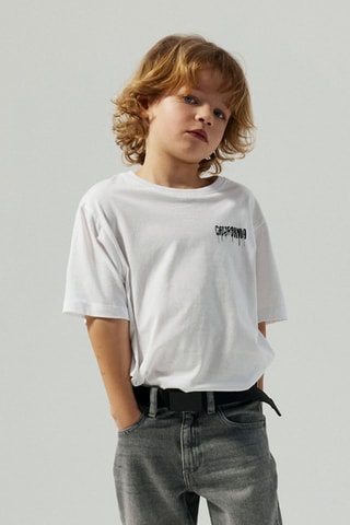 T-shirt em algodão biológico - Branco - Name It Kids