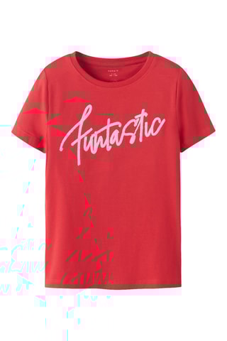 T-shirt em algodão biológico - Vermelho - Name It Kids